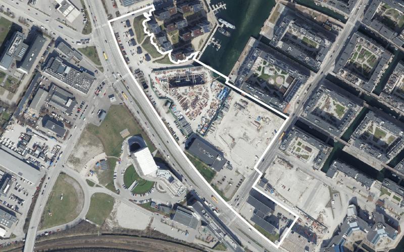 Luftfoto af lokalplanområdet
