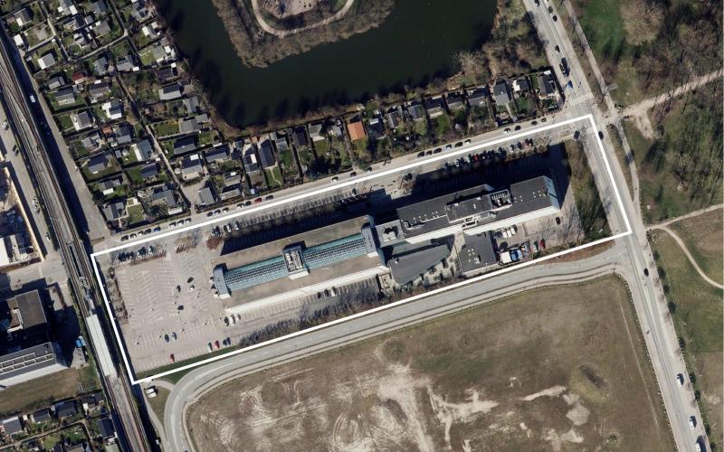 Luftfoto af lokalplanområdet Hedegaardsvej II