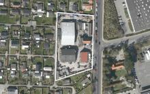 Luftfoto af lokalplanområdet Oliefabriksvej 100